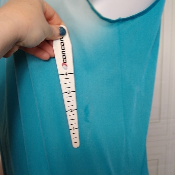 Vanity Fair Vintage Womens Size Small Sleep Gown / Slip Teal Blue Green - Picture 4 of 11